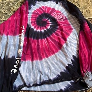 Puppy love tie dye long sleeve shirt